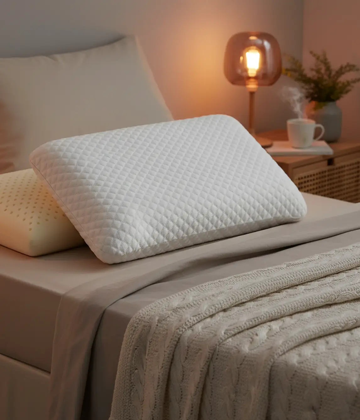 Rolomate Cloud Memory Foam Pillow – 4-Inch Soft Support Pillow